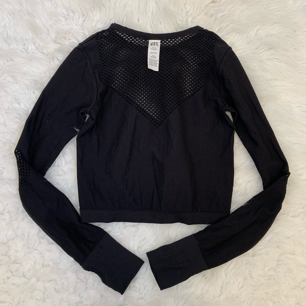 Joy Lab fishnet performance crop top